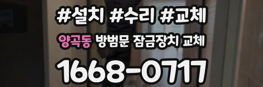 양곡동 방범문 잠금장치 교체