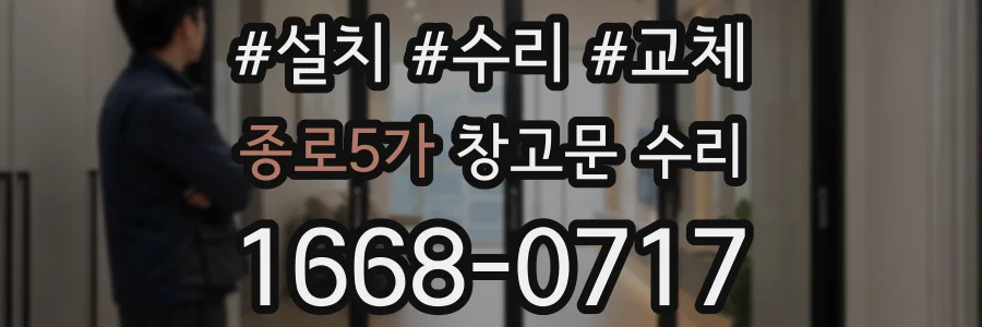종로5가 창고문 수리