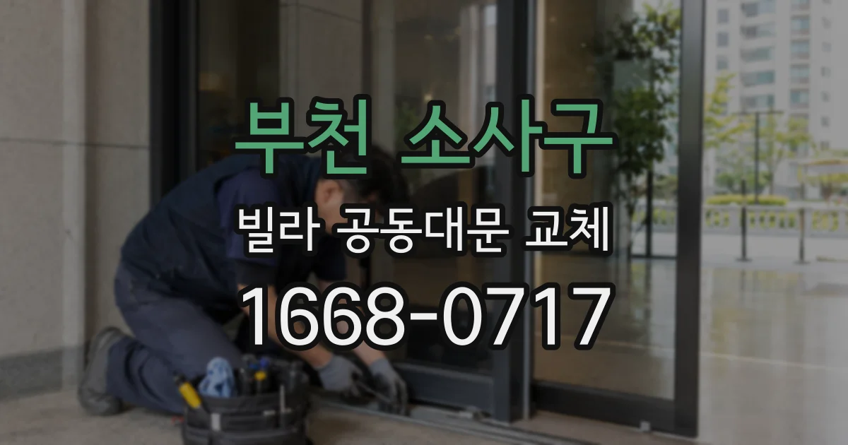 부천 소사구 빌라 공동대문 교체