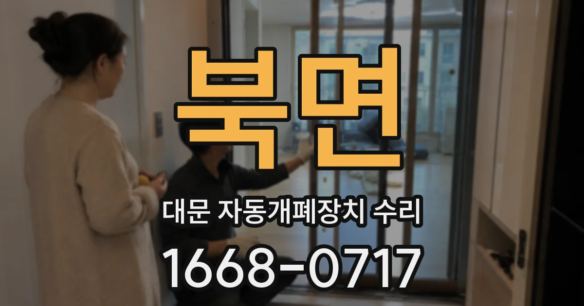 북면 대문 자동개폐장치 수리