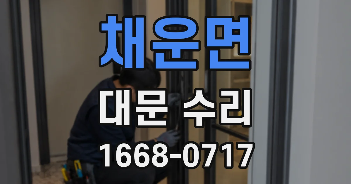 채운면 대문 수리