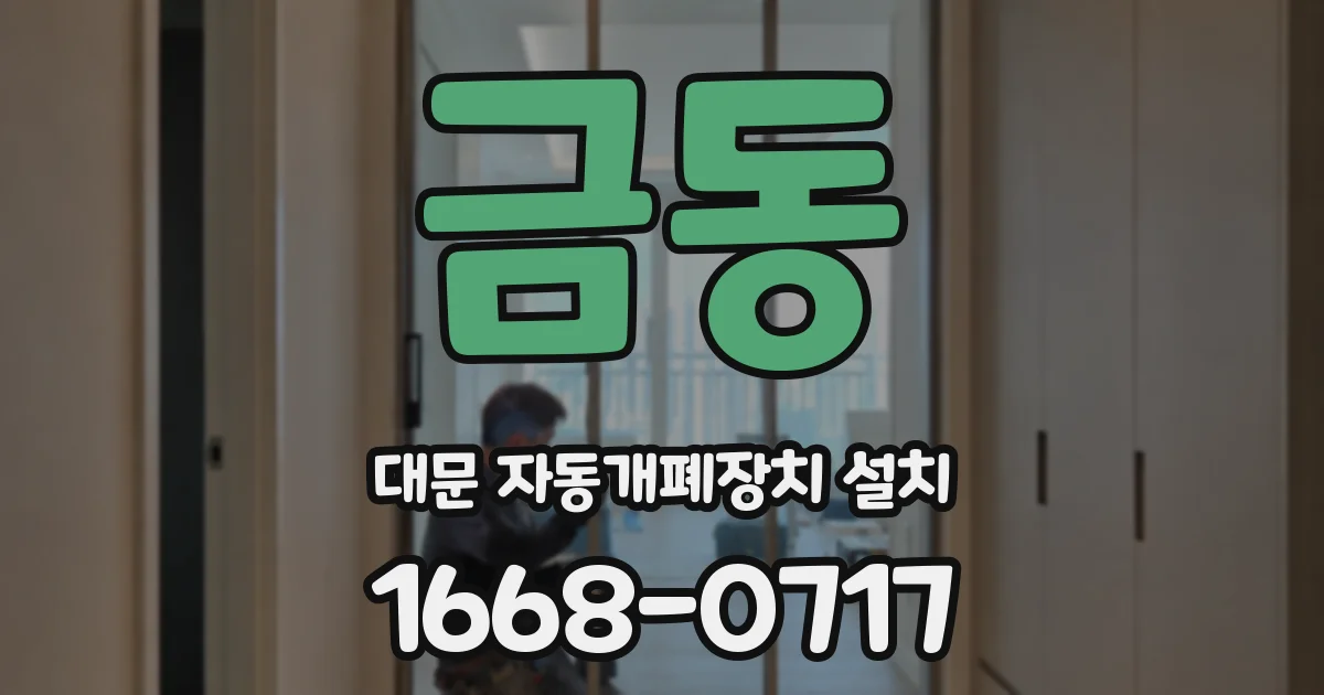 금동 대문 자동개폐장치 설치