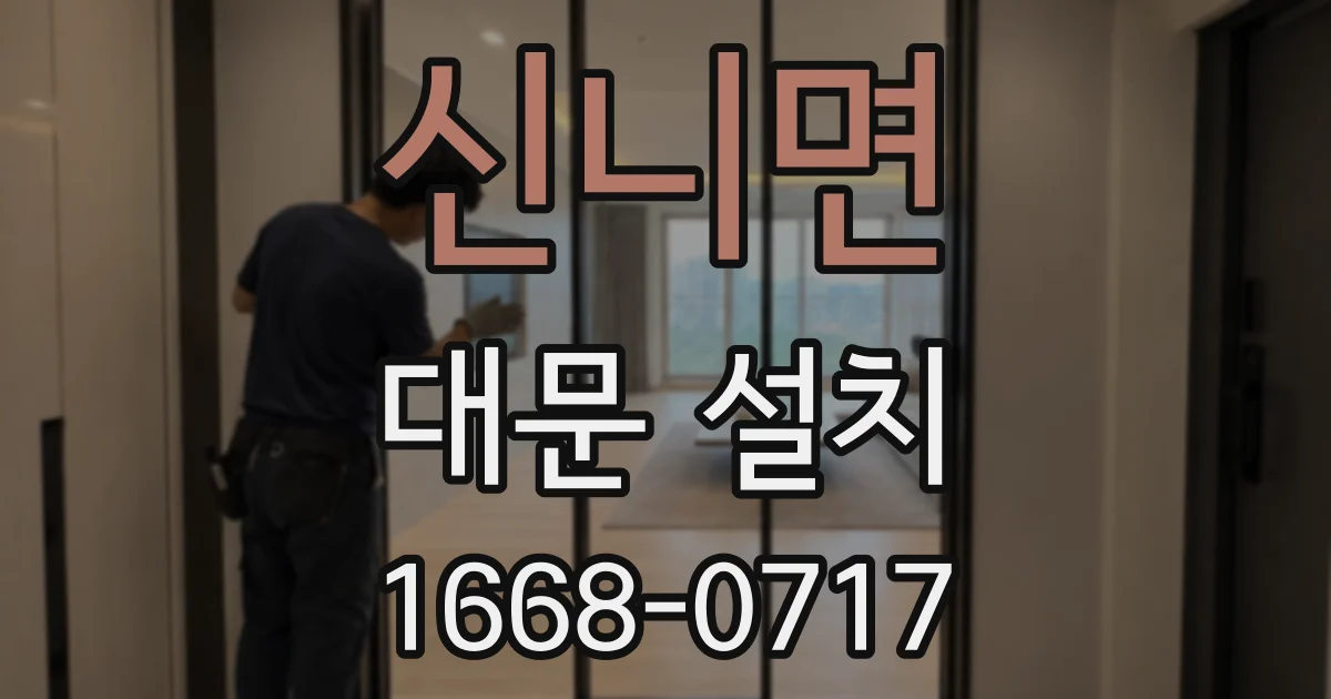 신니면 대문 설치
