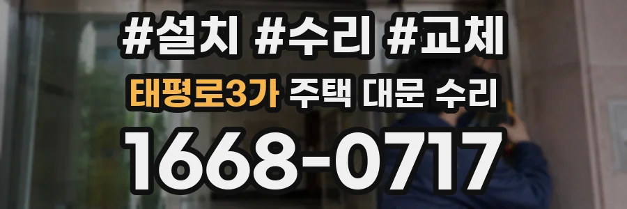 태평로3가 주택 대문 수리