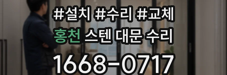 홍천 스텐 대문 수리