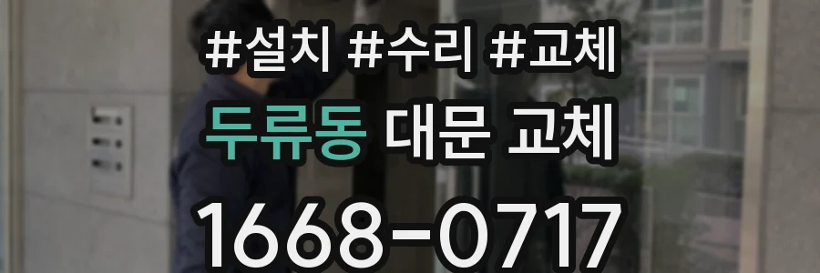 두류동 대문 교체
