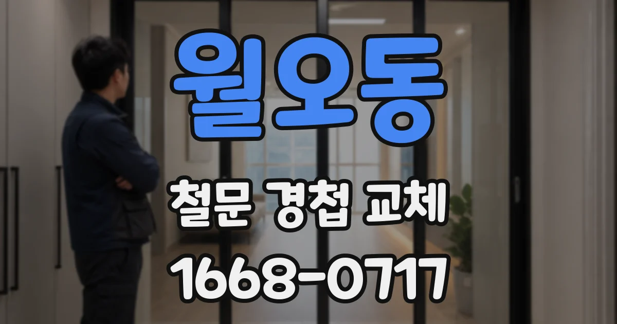 월오동 철문 경첩 교체