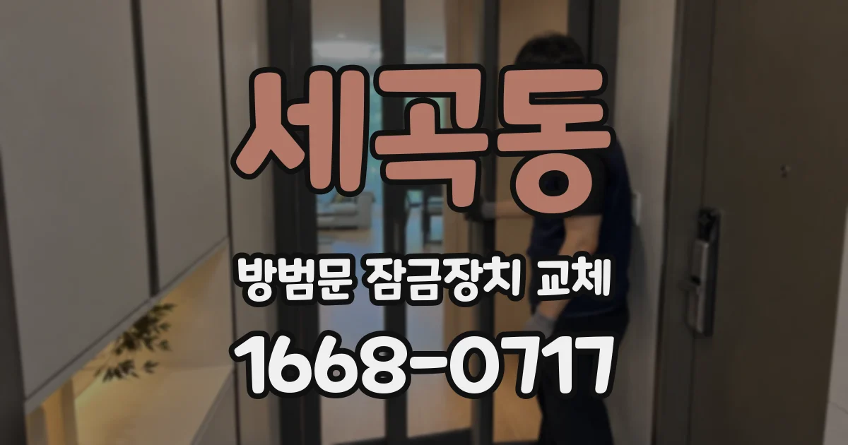 세곡동 방범문 잠금장치 교체