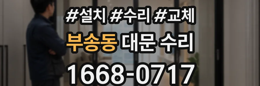 부송동 대문 수리
