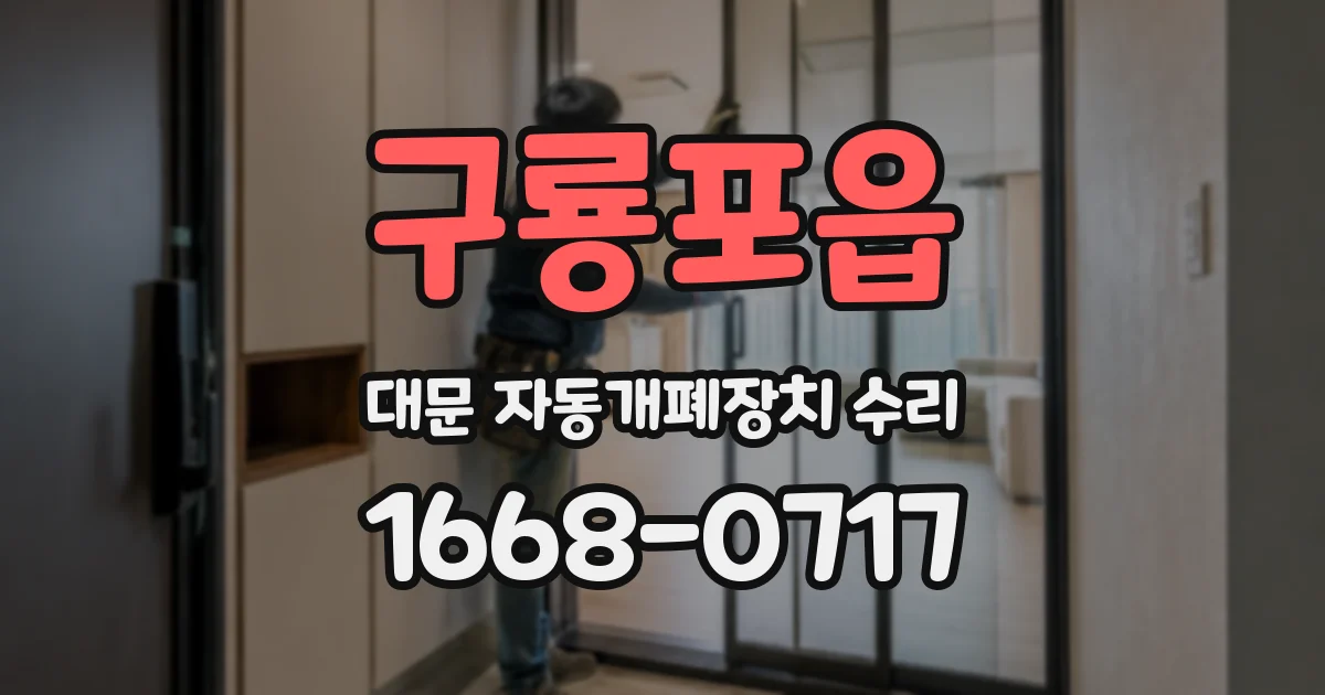 구룡포읍 대문 자동개폐장치 수리