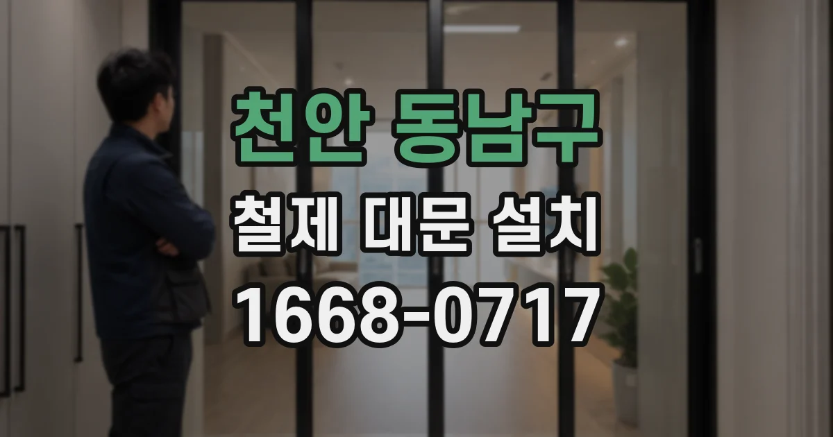 천안 동남구 철제 대문 설치