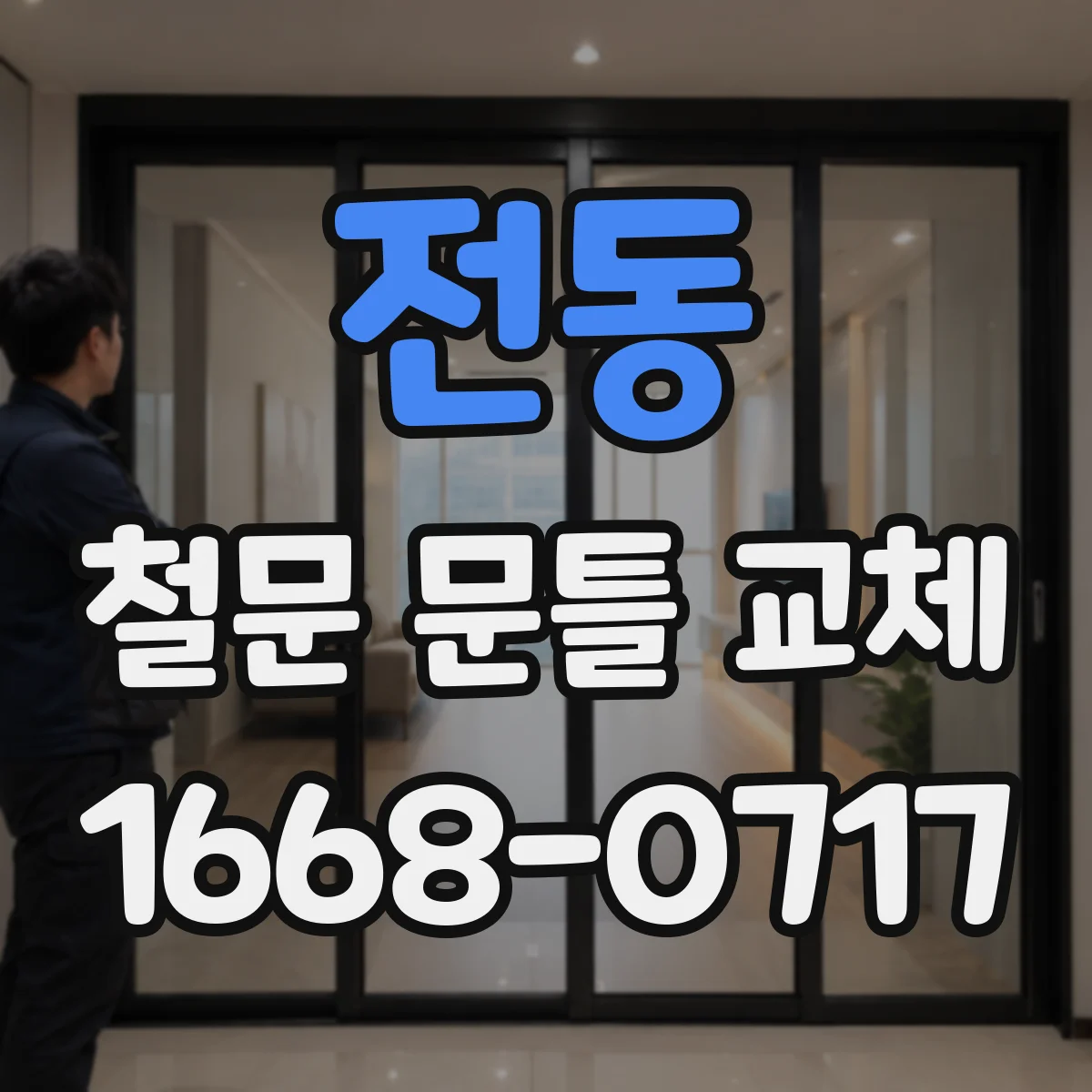 전동 철문 문틀 교체