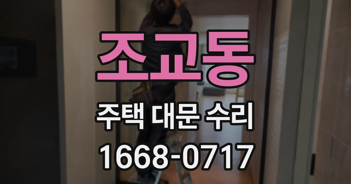 조교동 주택 대문 수리