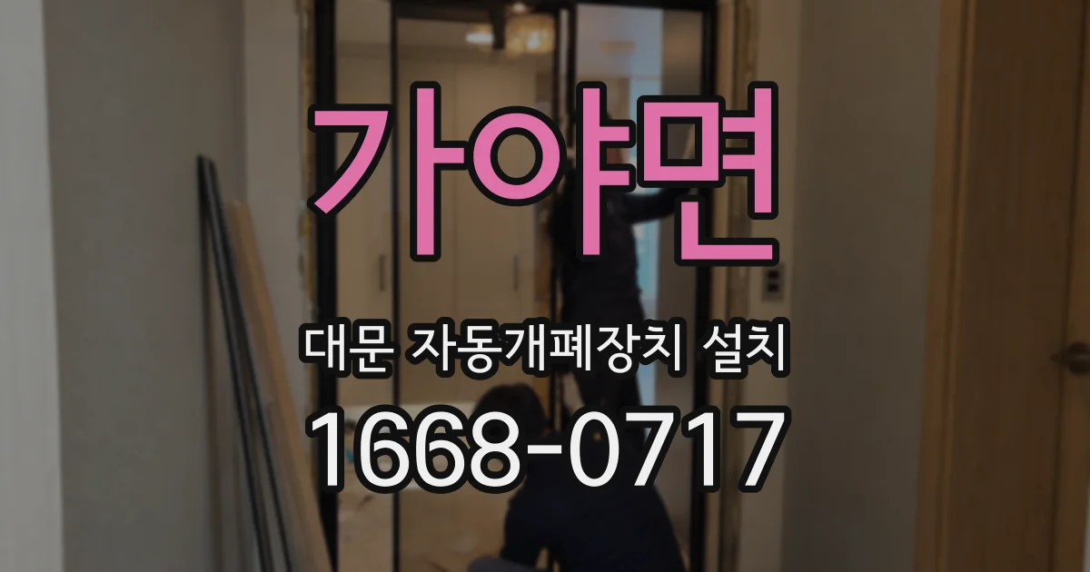 가야면 대문 자동개폐장치 설치