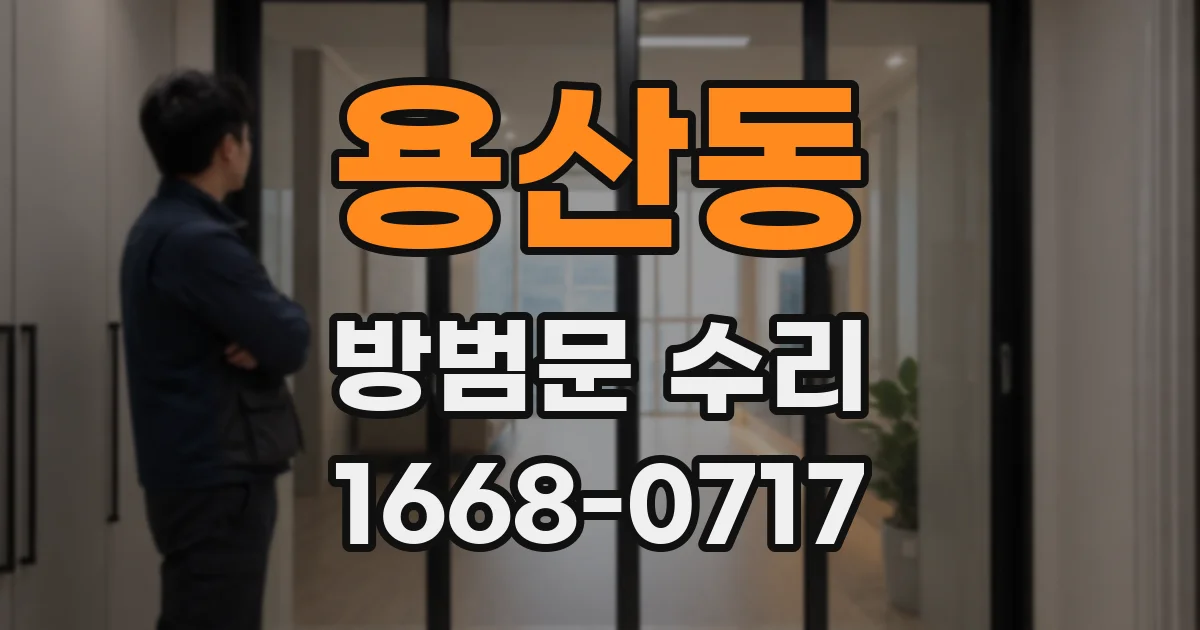 용산동 방범문 수리