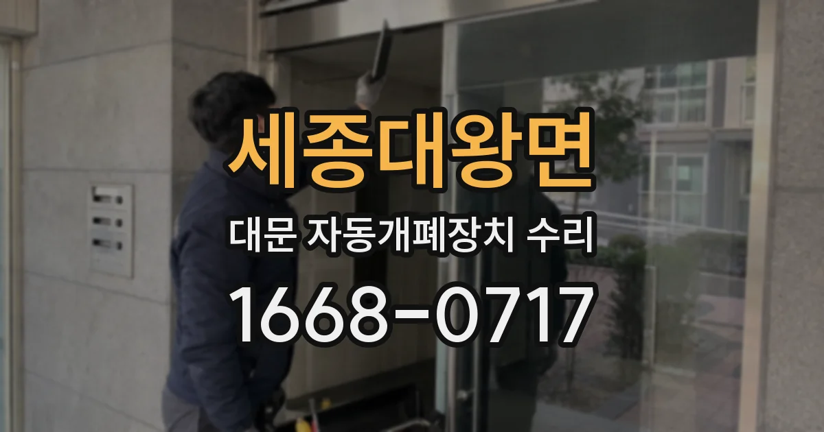 세종대왕면 대문 자동개폐장치 수리