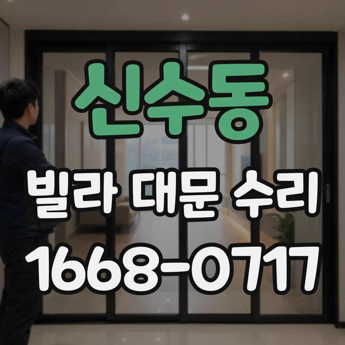 신수동 빌라 대문 수리