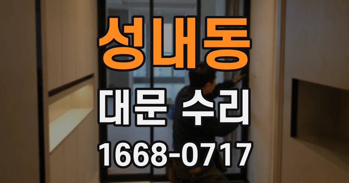 성내동 대문 수리