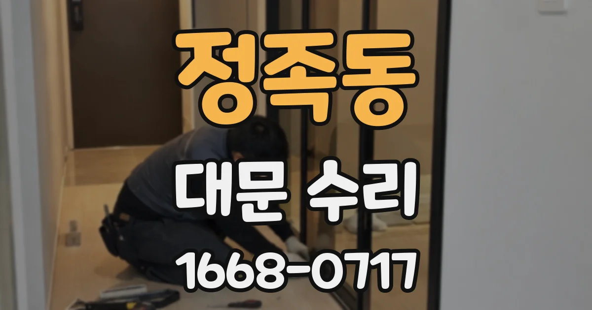 정족동 대문 수리
