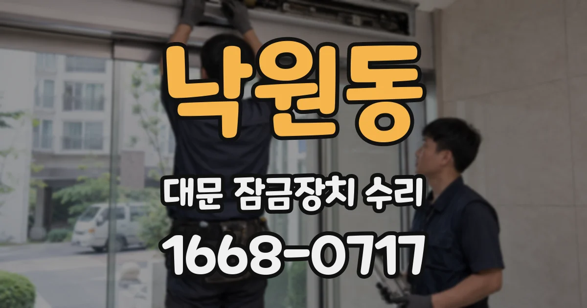 낙원동 대문 잠금장치 수리