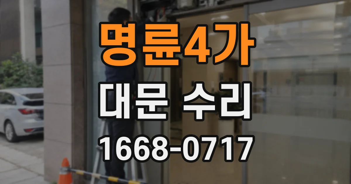 명륜4가 대문 수리