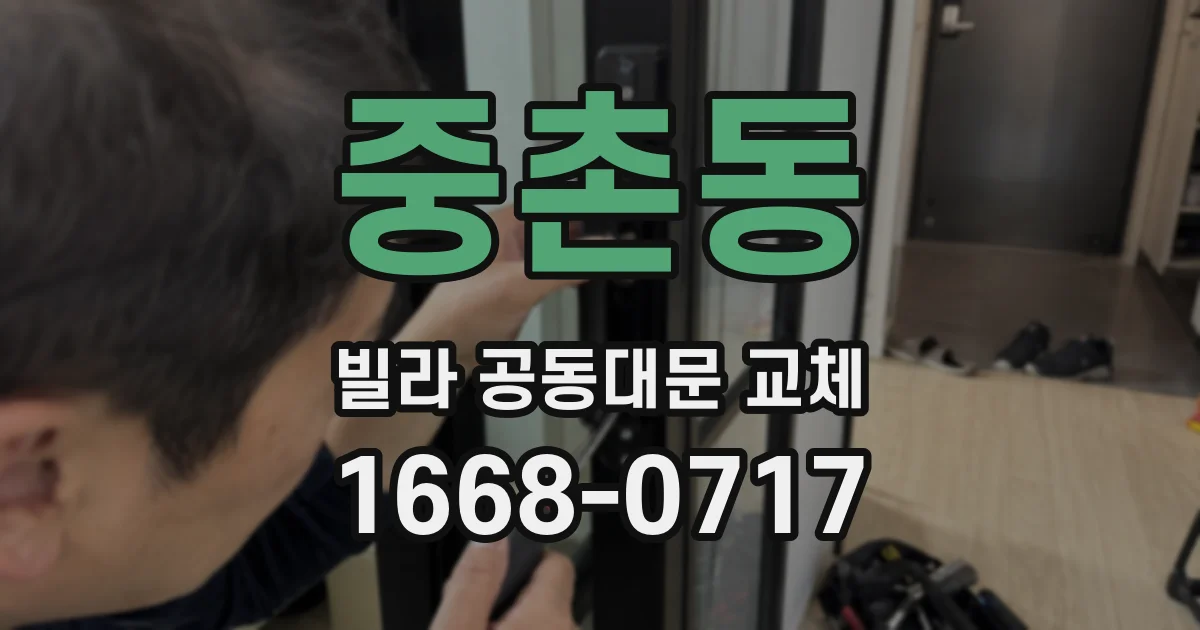중촌동 빌라 공동대문 교체