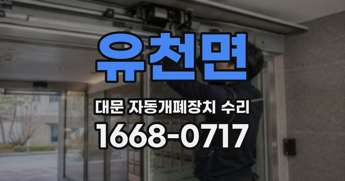 유천면 대문 자동개폐장치 수리