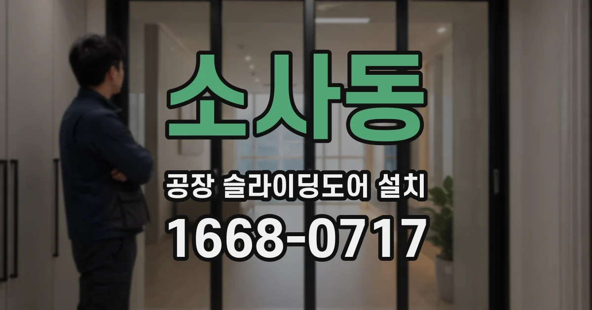 소사동 공장 슬라이딩도어 설치