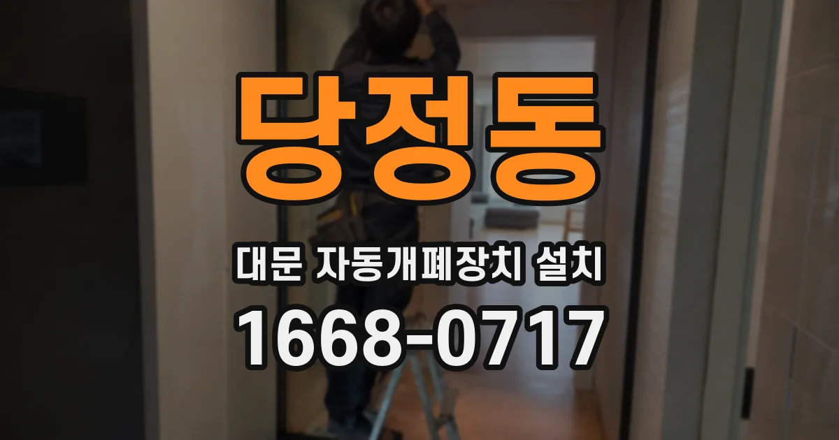 당정동 대문 자동개폐장치 설치