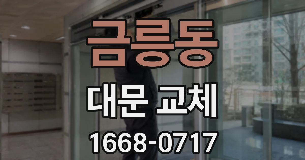 금릉동 대문 교체