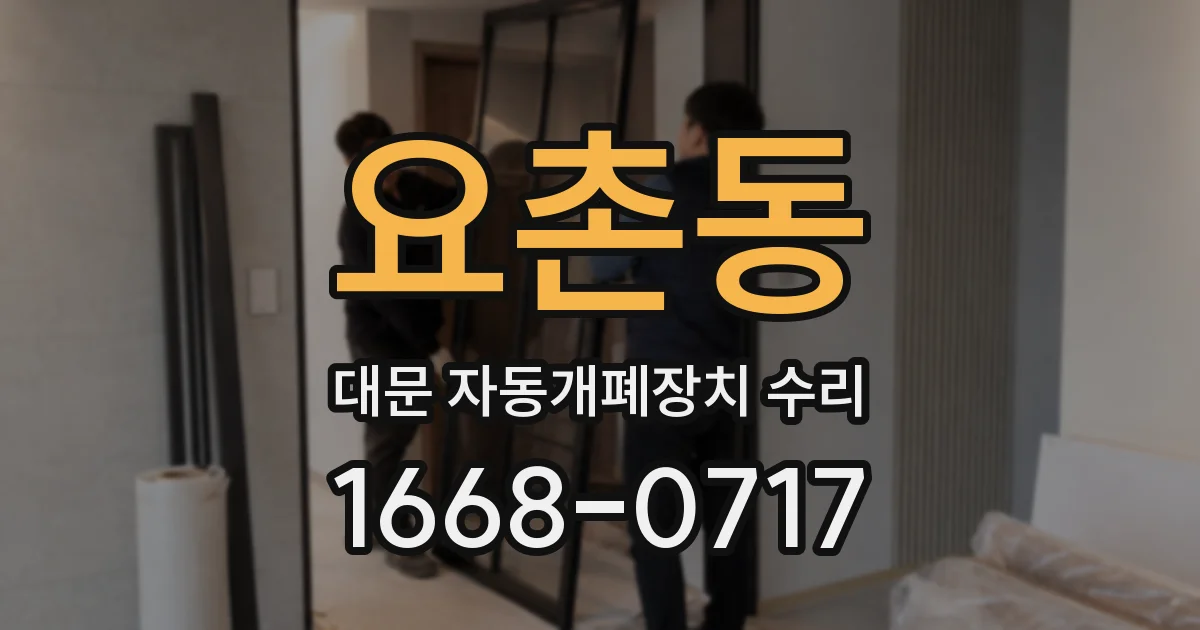 요촌동 대문 자동개폐장치 수리