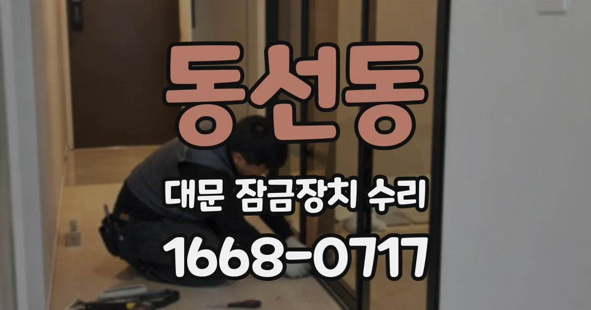 동선동 대문 잠금장치 수리