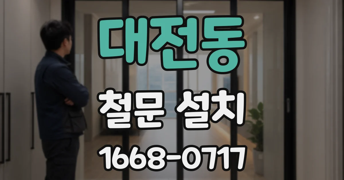 대전동 철문 설치