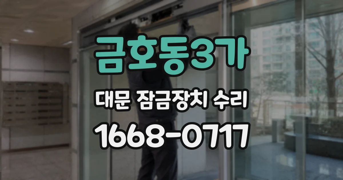 금호동3가 대문 잠금장치 수리