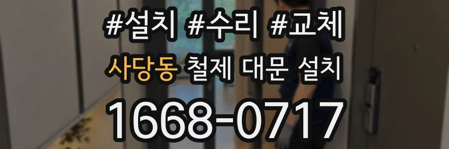 사당동 철제 대문 설치