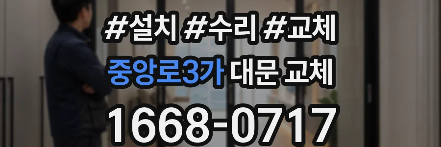 중앙로3가 대문 교체