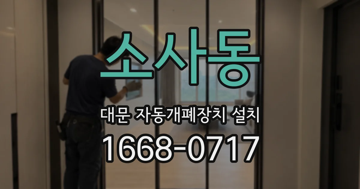 소사동 대문 자동개폐장치 설치