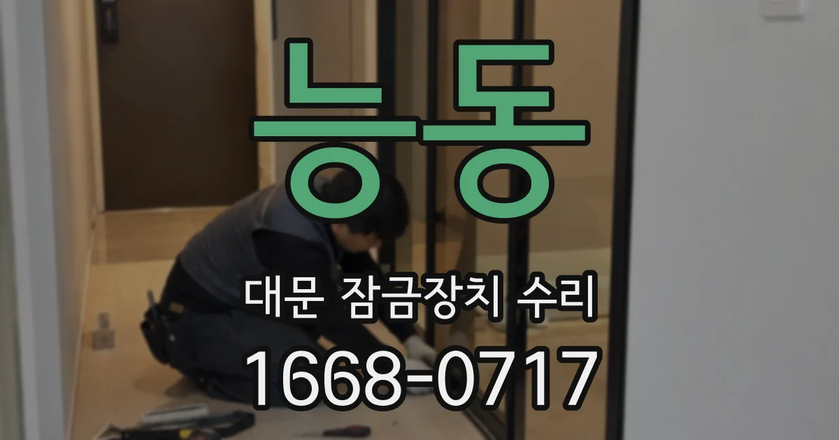 능동 대문 잠금장치 수리