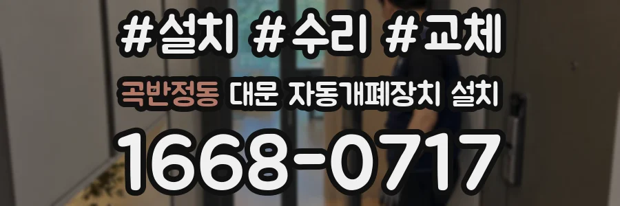 곡반정동 대문 자동개폐장치 설치