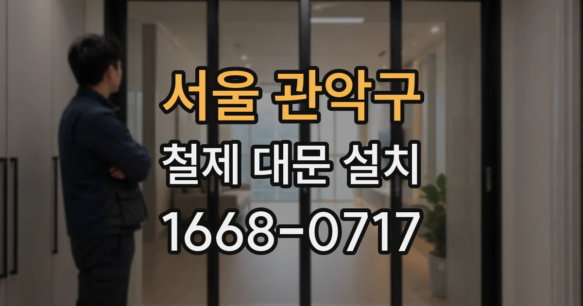 서울 관악구 철제 대문 설치