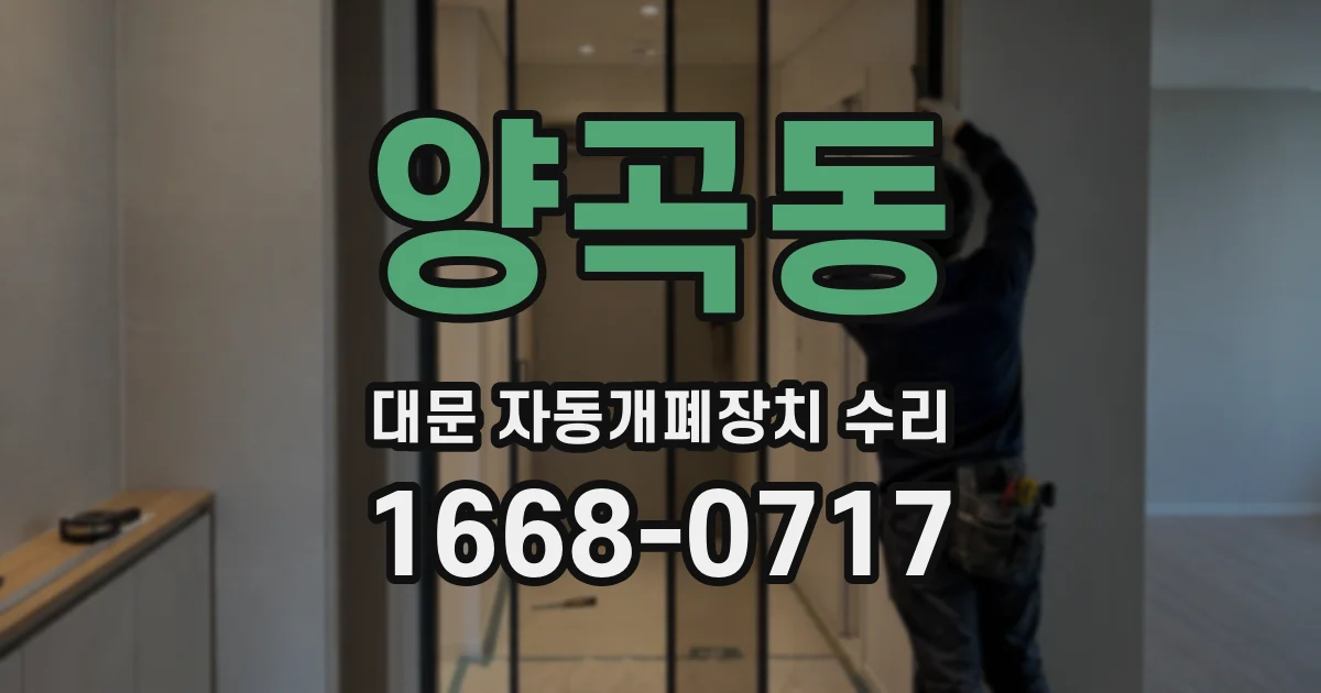 양곡동 대문 자동개폐장치 수리