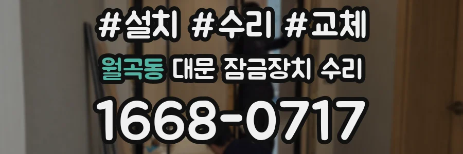 월곡동 대문 잠금장치 수리