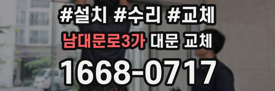 남대문로3가 대문 교체