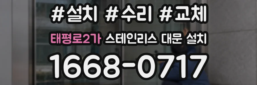 태평로2가 스테인리스 대문 설치