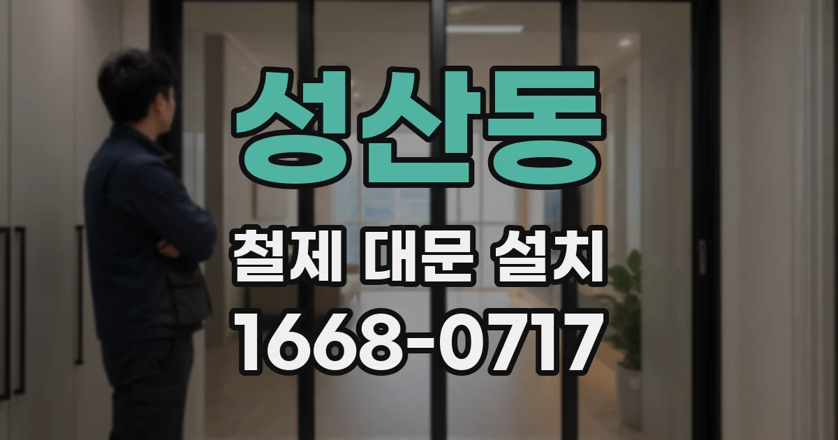 성산동 철제 대문 설치