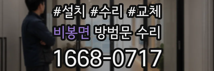 비봉면 방범문 수리
