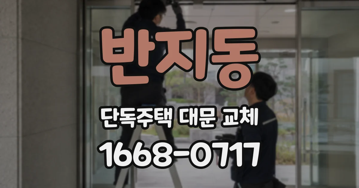 반지동 단독주택 대문 교체