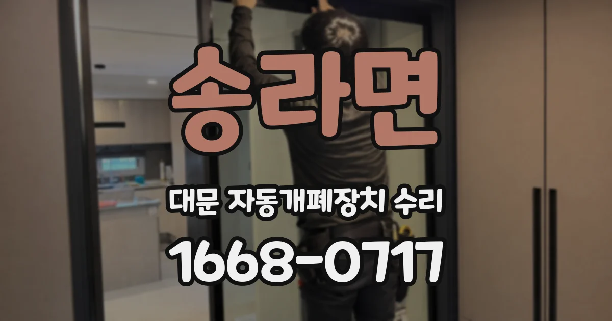 송라면 대문 자동개폐장치 수리