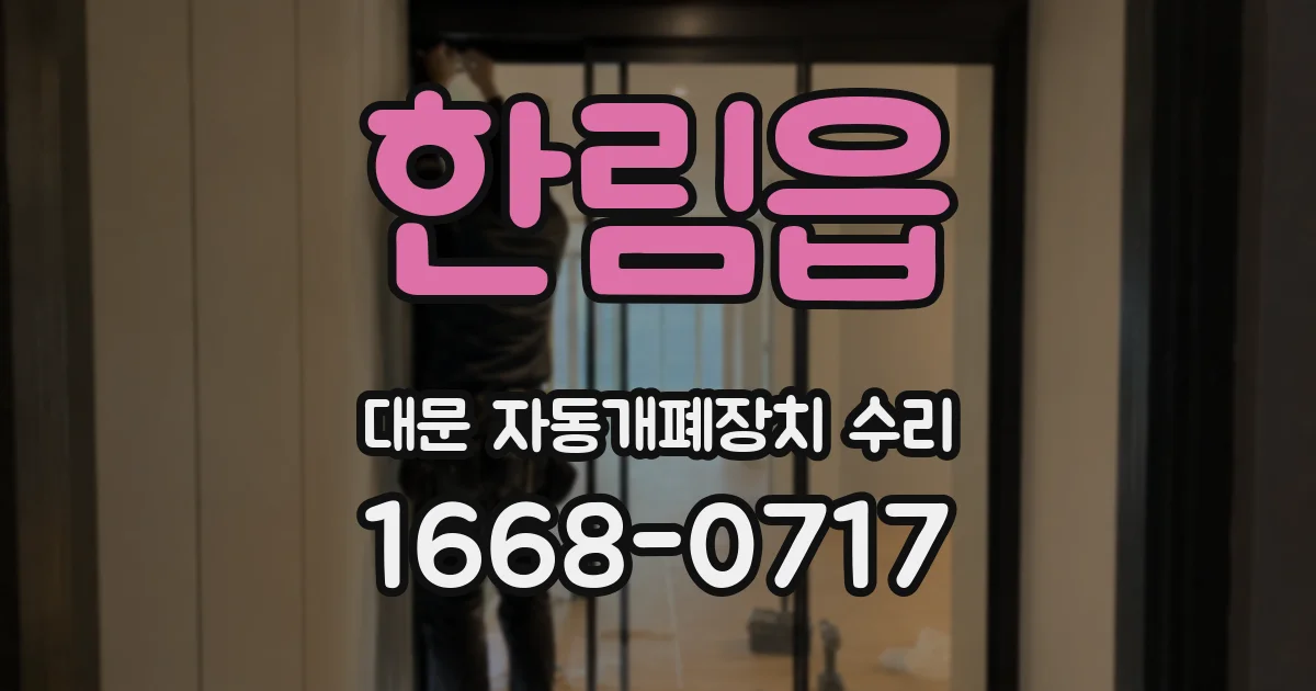 한림읍 대문 자동개폐장치 수리