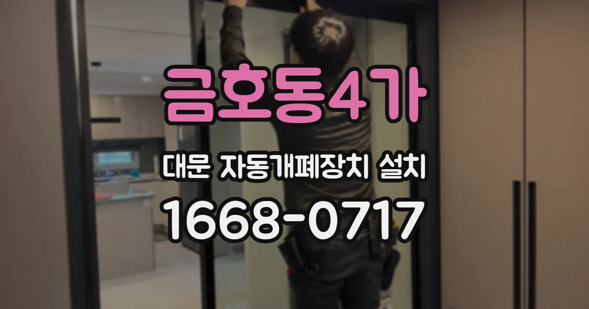금호동4가 대문 자동개폐장치 설치